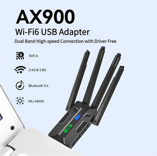Gallasys 2 in 1 AX900 WiFi6 + Bluetooth5.4 USB