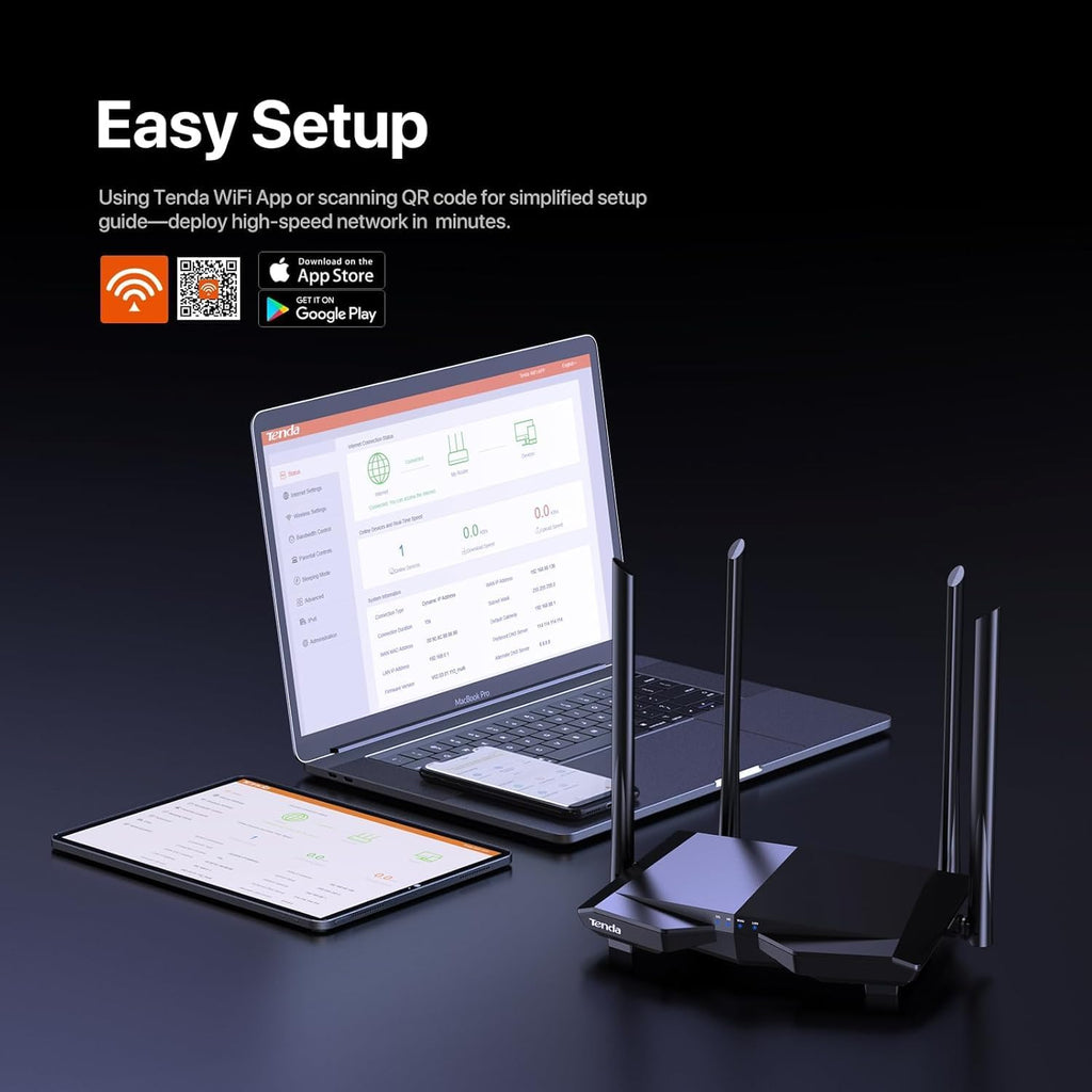 Tenda AC1200 Smart WiFi Router