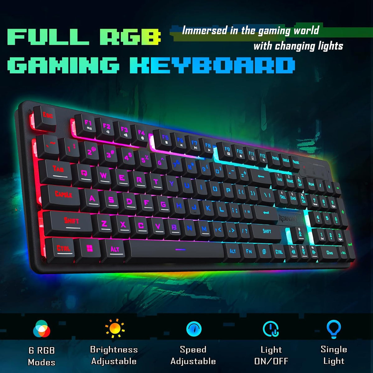 Redragon Updated S107 Gaming Keyboard and Mouse