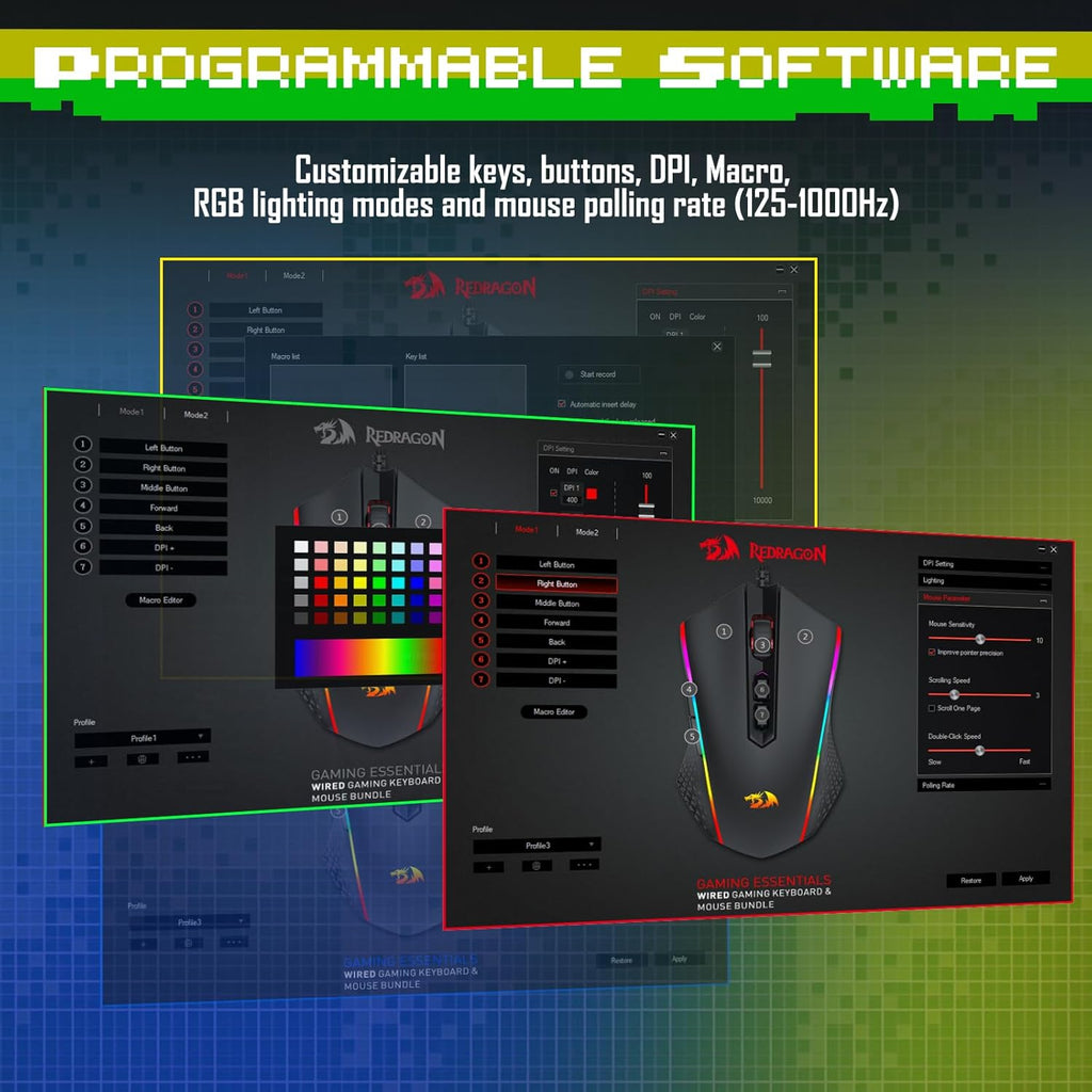 Redragon Updated S107 Gaming Keyboard and Mouse